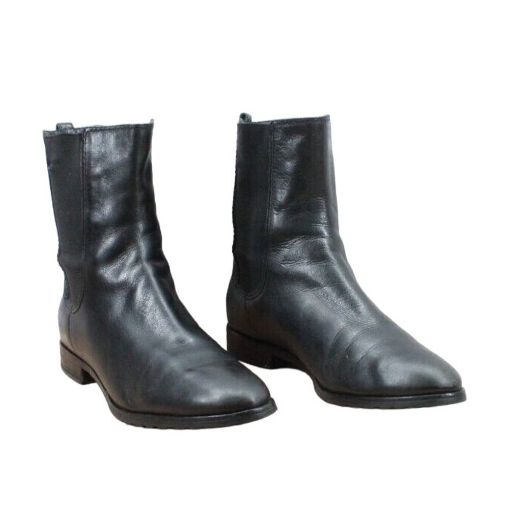Cole Haan Black Stretch Side Panel Almond Toe Chelsea Booties Size 7.5 B - Picture 3 of 9